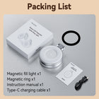 TELESIN Magnetic Selfie Ring Light Compatible with iPhone Magsafe | LED Phone Selfie Fill Light with Mirror and Sticky Ring