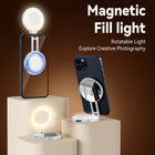 TELESIN Magnetic Selfie Ring Light Compatible with iPhone Magsafe | LED Phone Selfie Fill Light with Mirror and Sticky Ring