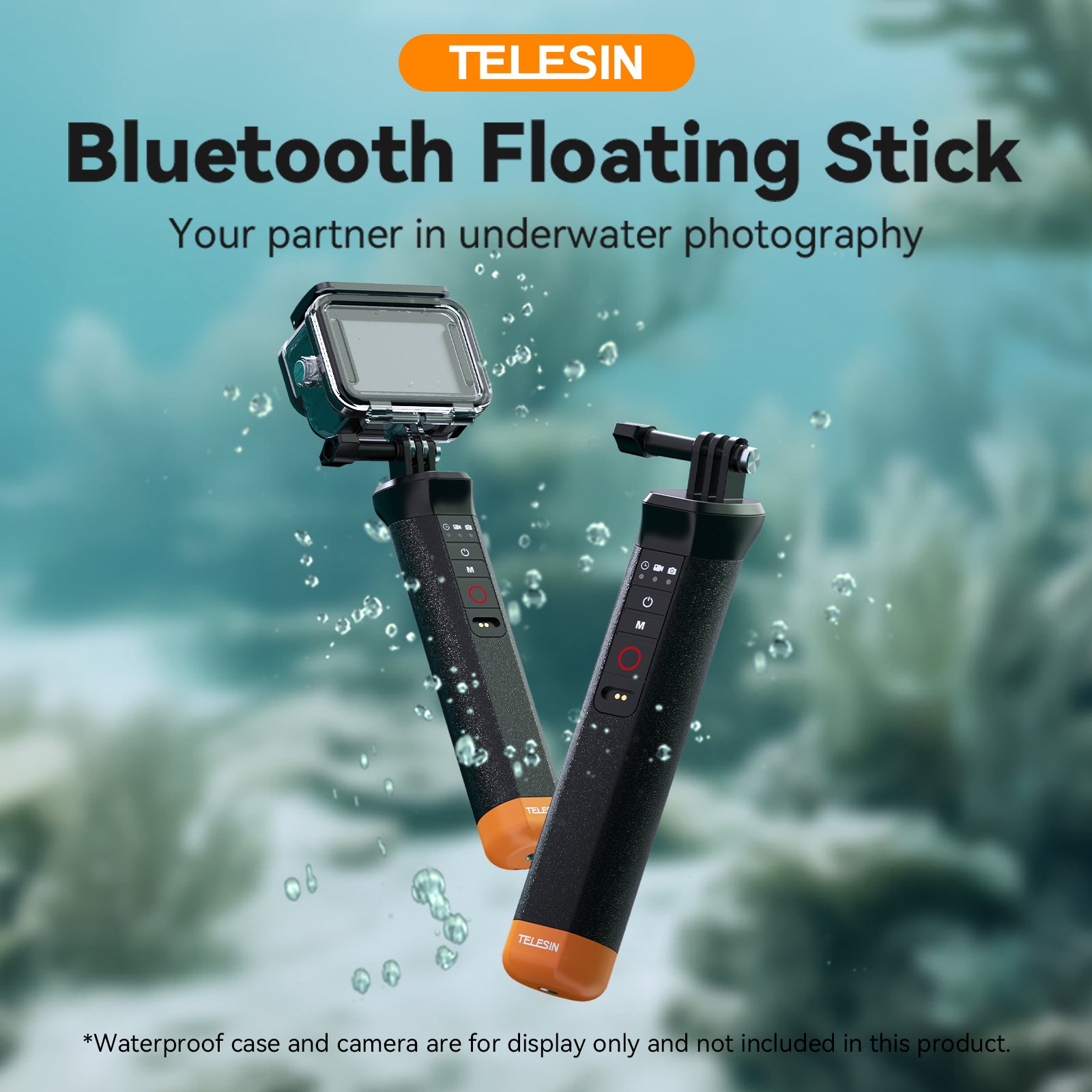TELESIN Remote Control Floating Stick for GoPro HERO13/12/11/10/9/8 GoPro Max | Surfing Snorkeling Buoyancy Stick with Bluetooth