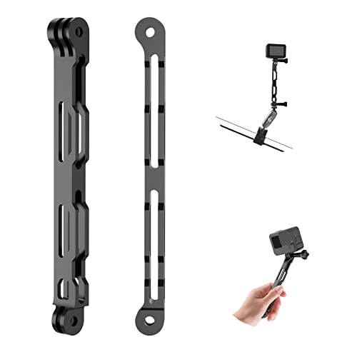 TELESIN Aluminum Extension Rod for Selfie Stick, 16.5cm Metal Pole Mount Extension Arm for Helmet and Action Camera