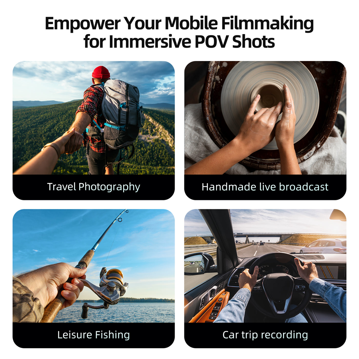 TELESIN Mobile Phone Magnetic Neck POV Mount | MagSafe Compatible Cell Phone Neck Holder Vlog Selfie Mount Hand Free Chest Stand for iPhone 16 15 14 13 12 Series Android Phones