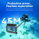 TELESIN 45 Meter Depth Waterproof Case for DJI Osmo Action 3 Action 4 Dive Housing