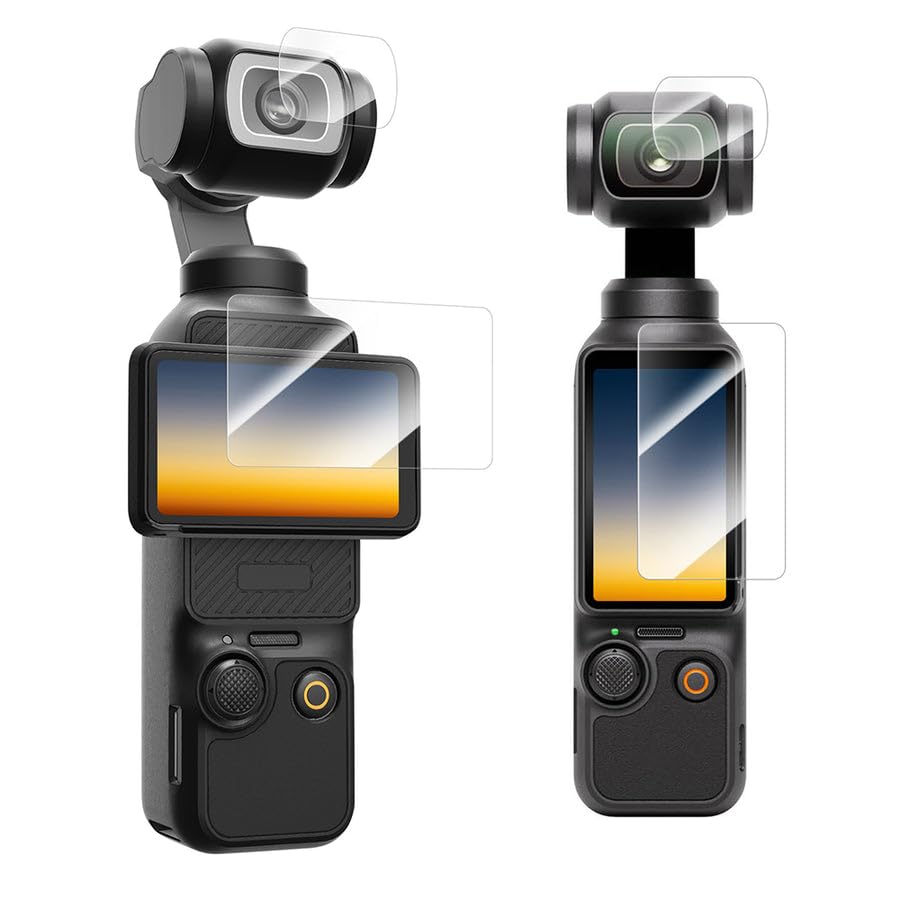 TELESIN 2-Pack Tempered Glass Set for DJI Osmo Pocket 3 | Ultra HD Protective Film, 9H Hardness, Scratch Resistant Pocket 3 Accessories