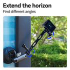 TELESIN Aluminum Extension Rod for Selfie Stick, 16.5cm Metal Pole Mount Extension Arm for Helmet and Action Camera