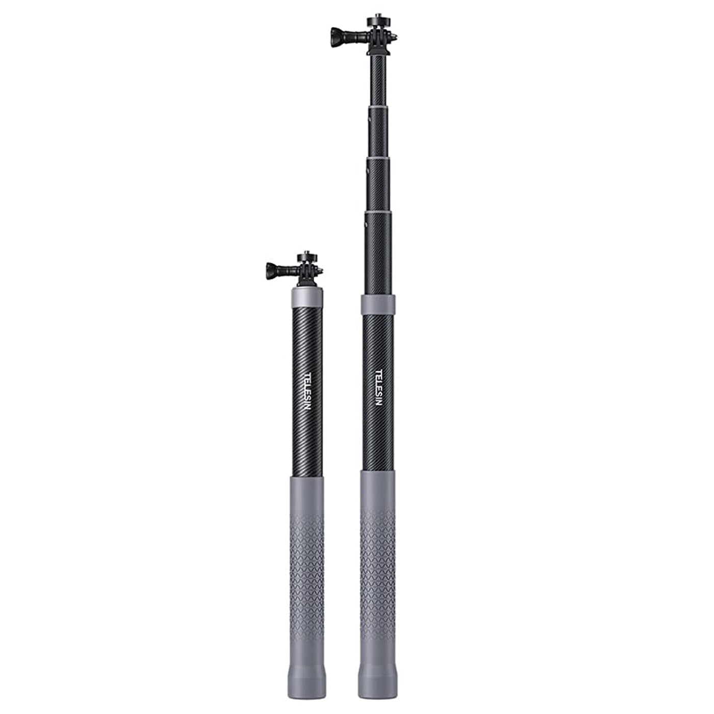 TELESIN 2nd Gen 1.2 Meter Carbon Fiber Selfie Stick for Action Camera, Invisible Stick for Insta360 ONE RS, ONE X3-120CM