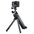 TELESIN 3-Way Foldable Tripod With 360 Degree Rotary Ball Head Mount Compatible with GoPro All Series, Insta360 One R RS, DJI Action 2 3, OSMO Action Camera