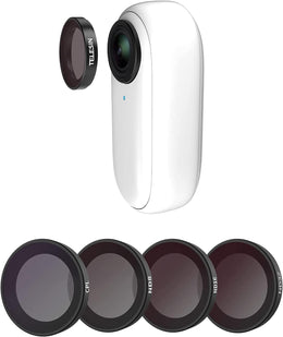TELESIN Lens Filter Kit for Insta360 GO2 GO3 | 4-Pack CPL ND8 ND16 ND32 Neutral Density Polarizing Polarizer Filter Set Lens Protector for Insta360 go 2 go 3 Accessories