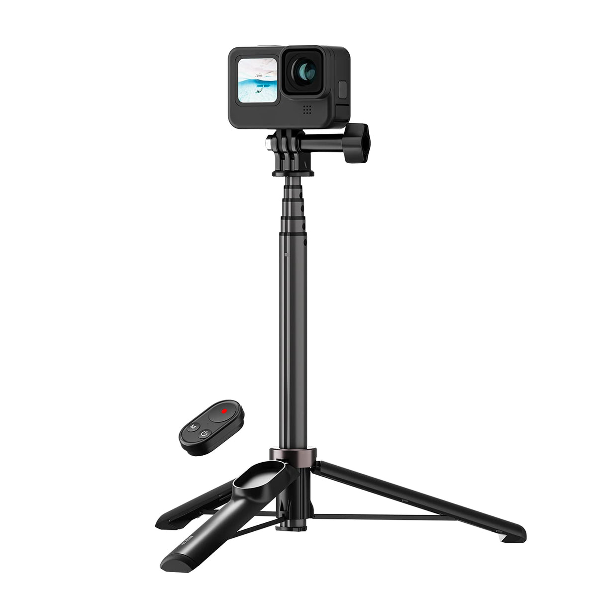 Telesin Wireless Remote Control Selfie Stick for GoPro HERO13/12/11/10/9/Max with Phone Holder Clip