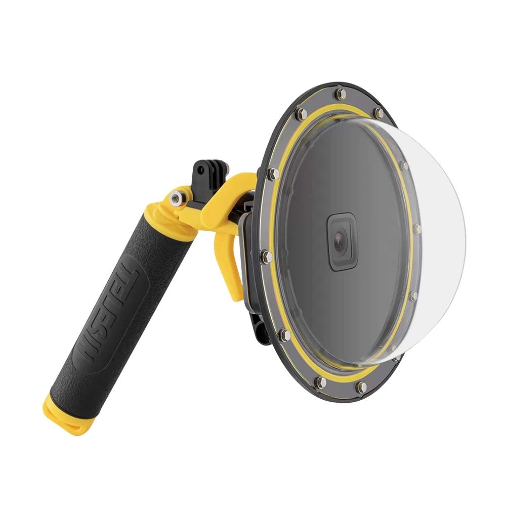 TELESIN Underwater Dome Port For GoPro HERO 11 HERO10 HERO9 With Floating Handle 30M Waterproof Housing
