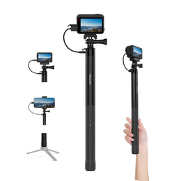 Telesin 5000mAh Battery Grip Power Selfie Stick 2.0 for Action Camera, Mobile Phone