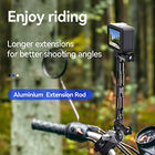 TELESIN Aluminum Extension Rod for Selfie Stick, 16.5cm Metal Pole Mount Extension Arm for Helmet and Action Camera