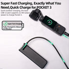 LKTOP Osmo Pocket 3/4 Battery Handle Grip | Built-in 5000mAh Battery 22.5W Fast Charging with Reserved 1/4” Thread Hole Compatible with DJI Pocket 3/4