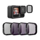 Telesin 4-Pack CPL / ND8 / ND16 / ND32 Lens Filter Kit for GoPro HERO13
