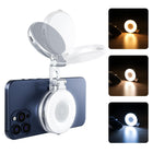 TELESIN Magnetic Selfie Ring Light Compatible with iPhone Magsafe | LED Phone Selfie Fill Light with Mirror and Sticky Ring