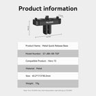 Telesin Magnetic Quick Release Metal Base Mount for GoPro HERO 13 Black