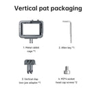 TELESIN Aluminum Alloy Cage Combo Set for GoPro Hero 11 Hero 10 Hero 9 Black Metal Housing Supports Vertical Shooting