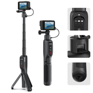 TELESIN Shorty Power Grip Rechargeable Selfie Stick with Remote Control for GoPro HERO13/12/11/10/9/MAX | 5000mAh Battery Tripod Stand Extension