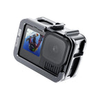 TELESIN Upgraded Aluminum Metal Cage for GoPro HERO 13/12/11/10/9 | Protective Housing Frame Case with Lens Filter Compatibility and Cold Shoe Mount