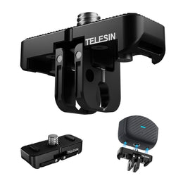 Telesin Quick Release Base Magnetic Aluminum Two-Claw Adapter Mount For Insta360 X4