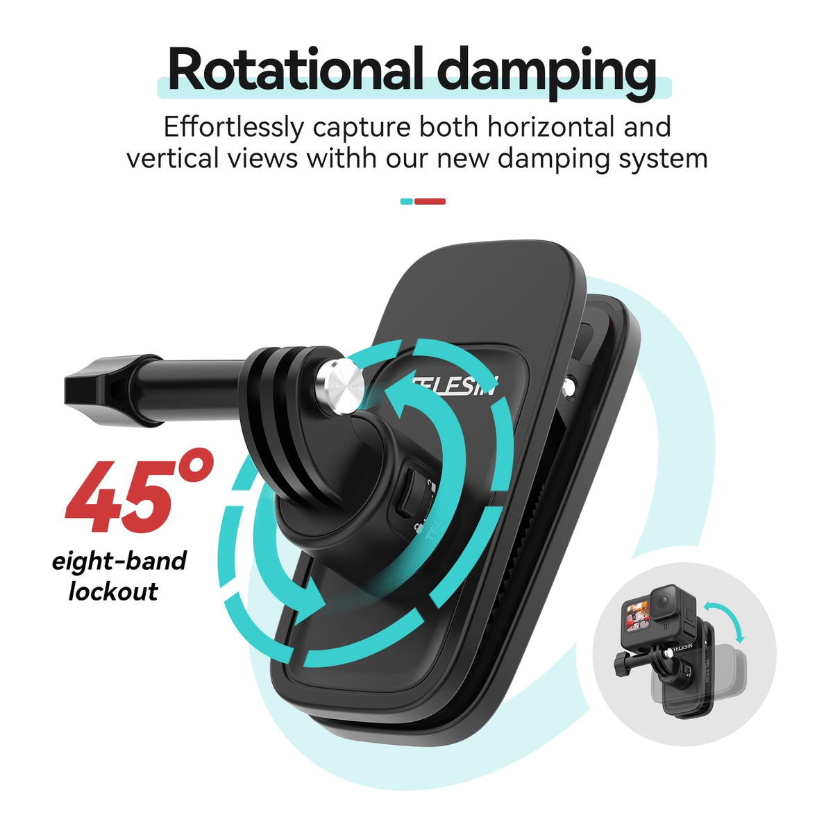 Telesin S2 Quick Release Magnetic Backpack Strap Mount