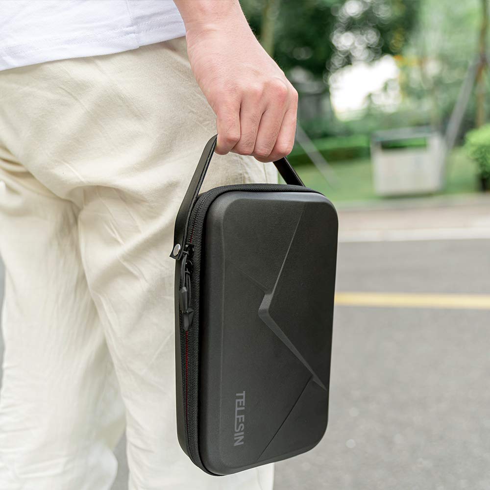 Telesin Portable Storage Bag Space Adjustable Carrying Case for Action Camera
