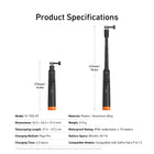 Telesin 3-in-1 Bluetooth Remote Control Floating Tripod for GoPro HERO13/12/11/10/9/Max