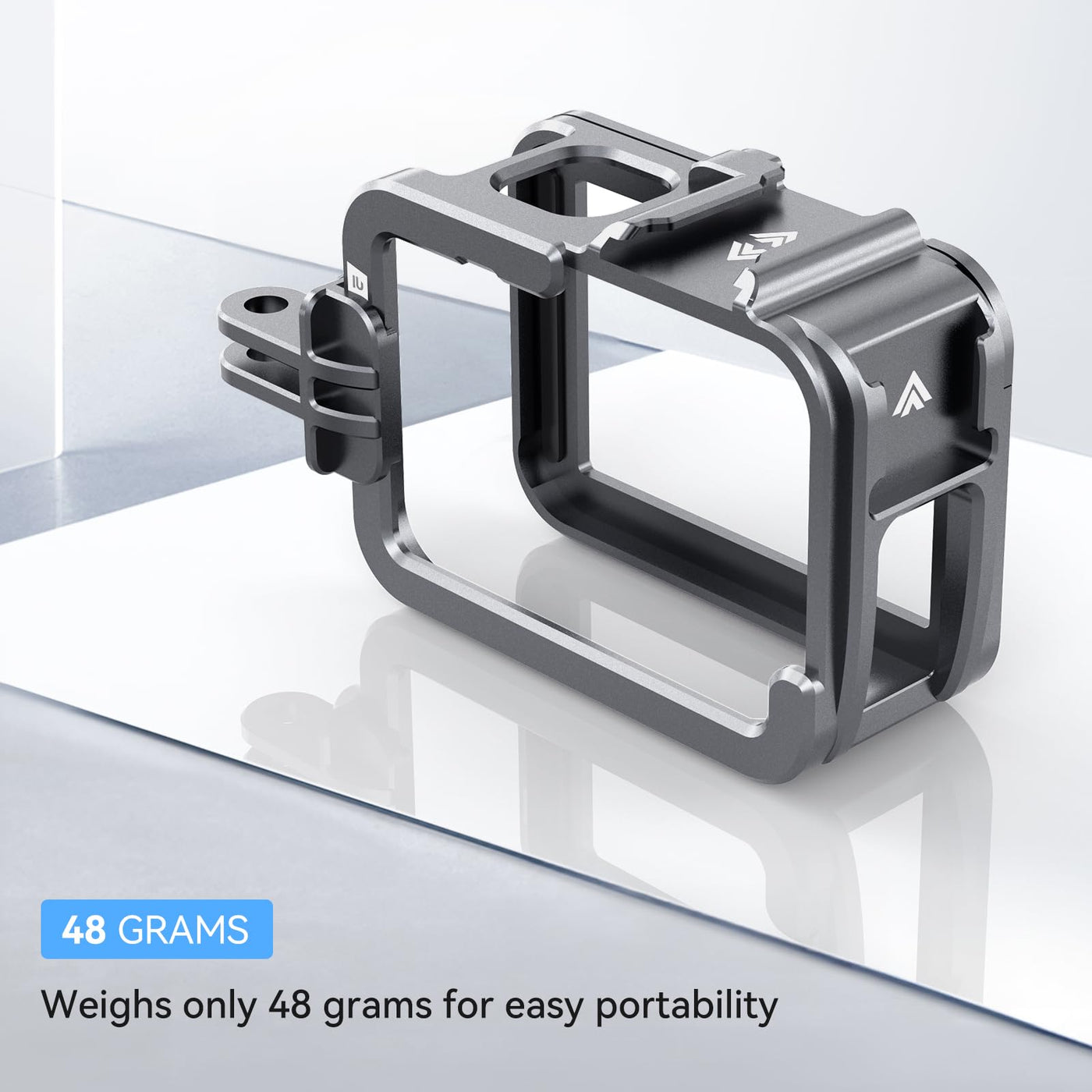 TELESIN Upgraded Aluminum Metal Cage for GoPro HERO 13/12/11/10/9 | Protective Housing Frame Case with Lens Filter Compatibility and Cold Shoe Mount