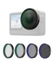 TELESIN 4-Pack CPL ND8 ND16 ND32 Lens Filter Kit for DJI Osmo Action 6 | Polarizing Neutral Density HD Ultra Thin Lens Protector for Action 6