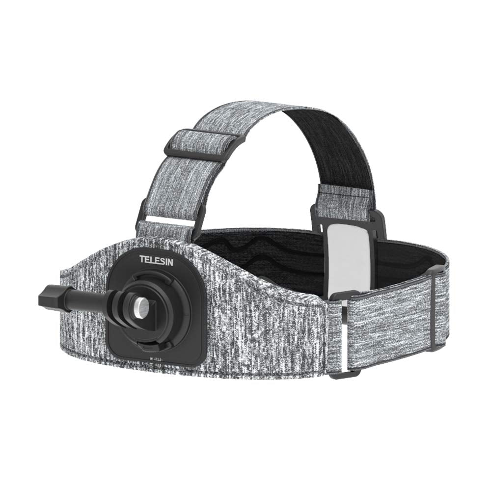 TELESIN Head Strap Mount 180° Rotation Front & Back Dual Angle with Quick Release Hat Clip Compatible with GoPro Hero 11 10 9 8 7 6 MAX Insta360 One R One X2 GO2 DJI Action 2 Osmo Action Pocket