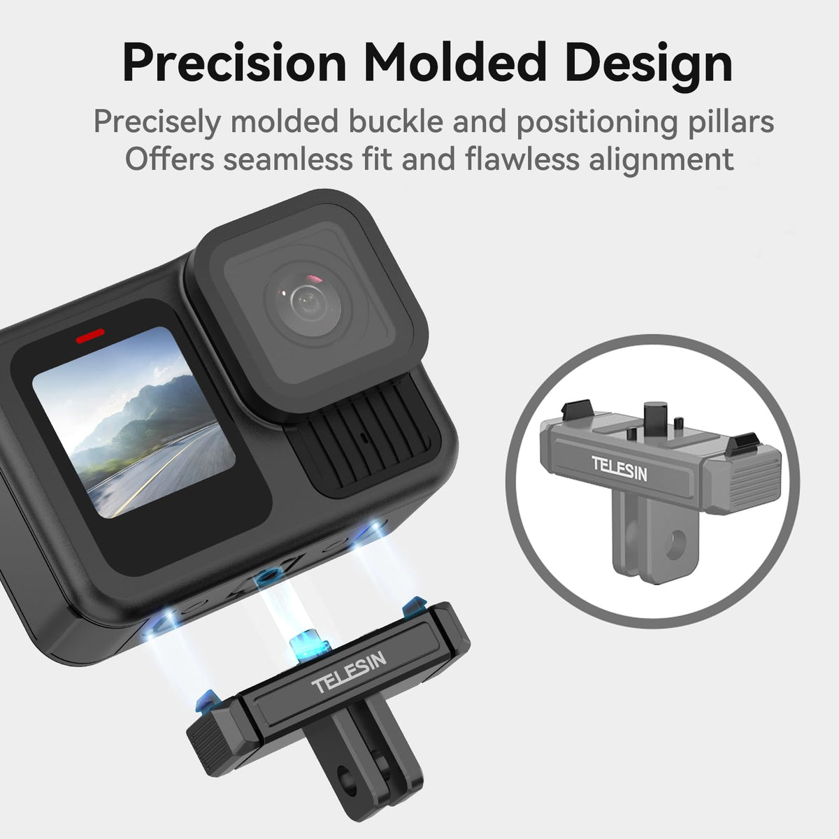 Telesin Magnetic Quick Release Metal Base Mount for GoPro HERO 13 Black