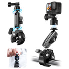 TELESIN S2 Quick Release Clamp Bike Mount Motorcycle Handlebar Holder | Roll Bar Tube Clip Mounting Accessories Compatible with GoPro Insta360 DJI Action Osmo Pocket Action Camera