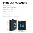 TELESIN Battery for GoPro HERO12 HERO11 HERO10 HERO9 Black | Camera Battery for GoPro 12 11 10 9 - Black