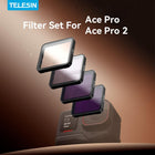 TELESIN 4 Pack CPL ND8 ND16 ND32 Filter Set for Insta360 Ace Pro / Ace Pro 2 | CPL Polarizer Neutral Density Filters with Multi Coated HD Optical Glass/Aluminum Frame
