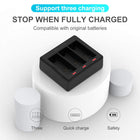 TELESIN Triple Battery Charger Dock with Type-C Cable for GoPro HERO13 Battery | Enduro Batteries Charger for GoPro 13
