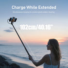 TELESIN Power Selfie Stick 2.0 | 5000mAh Battery Grip, Portable Charging Monopod Pole for GoPro Insta360 DJI Action Camera, Mobile Phone