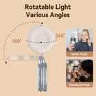 TELESIN Magnetic Selfie Ring Light Compatible with iPhone Magsafe | LED Phone Selfie Fill Light with Mirror and Sticky Ring