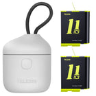 Telesin 2-Pack Batteries and Allin Box Battery Charger Bundle for GoPro HERO11/10/9