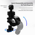 TELESIN Action Camera Bike Handlebar Mount Clip for GoPro with Adjustable Design, Motorcycle Handlebar Mount for DJI Action 2/OSMO Action/Pocket 2/Pocket/Insta360