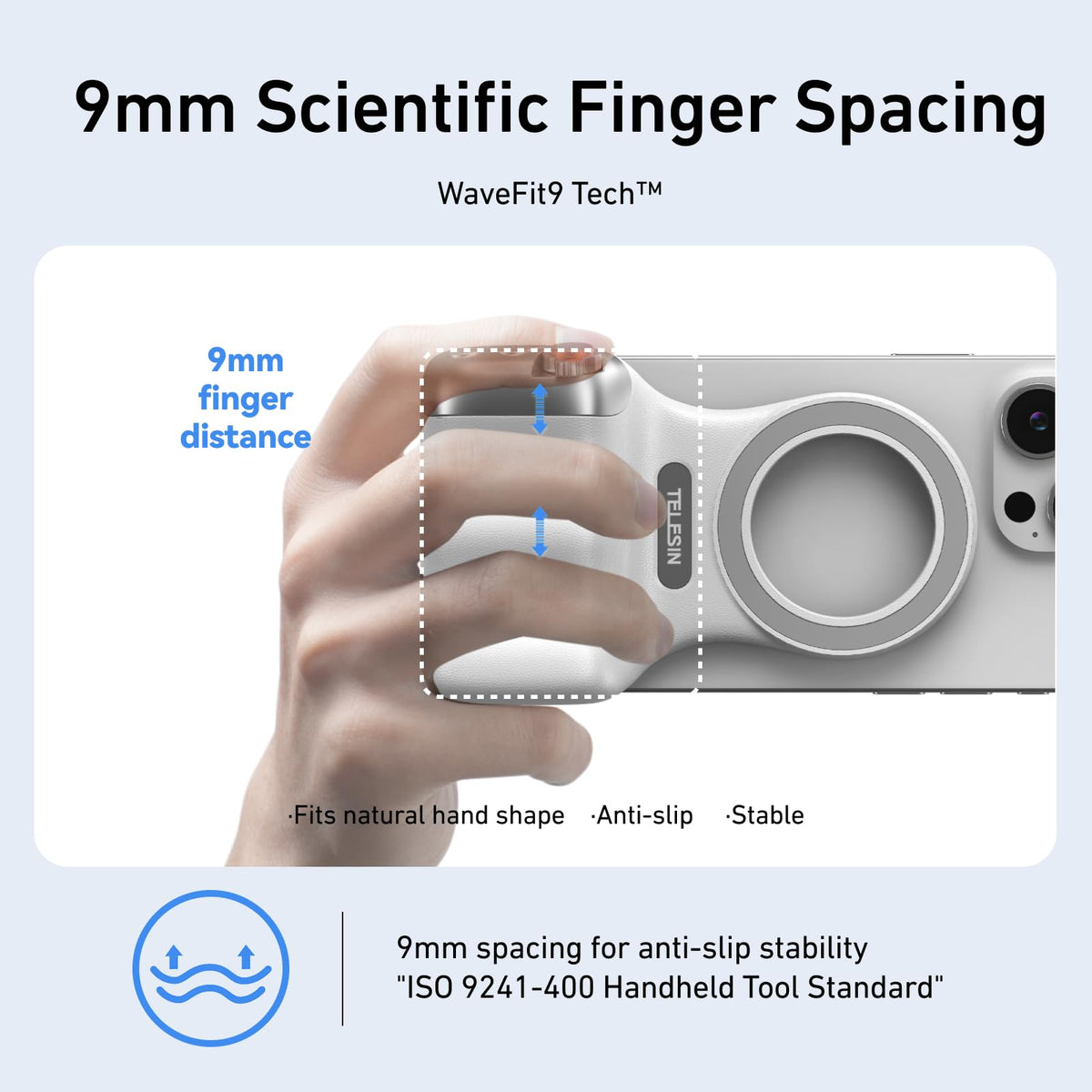 Telesin Fun Shot V2 Magnetic Grip for Mobile Phone | DSLR Camera Style Shutter Grip