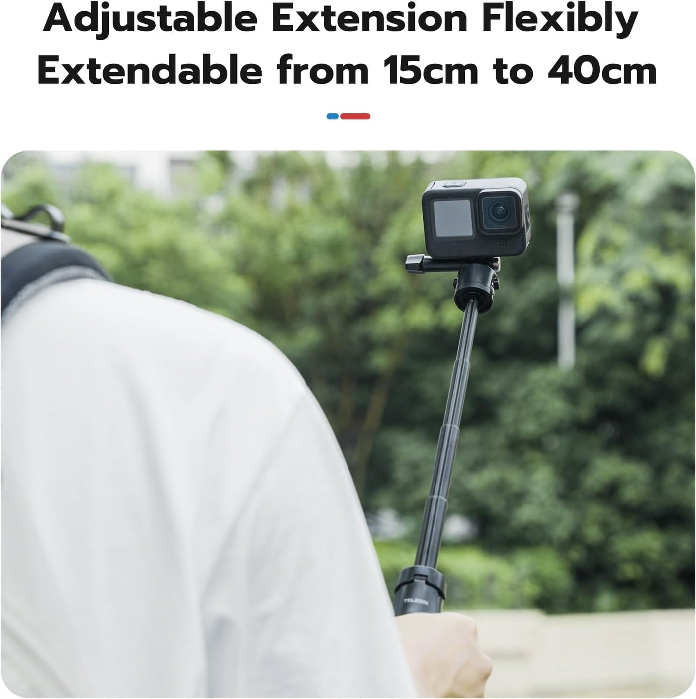 TELESIN 2.0 Quick Release Mini Desktop Tripod for GoPro Insta360 DJI Action Osmo Pocket | Compact Size Extendable Portable Camera Selfie Stick with Action Camera Quick Release Adapter