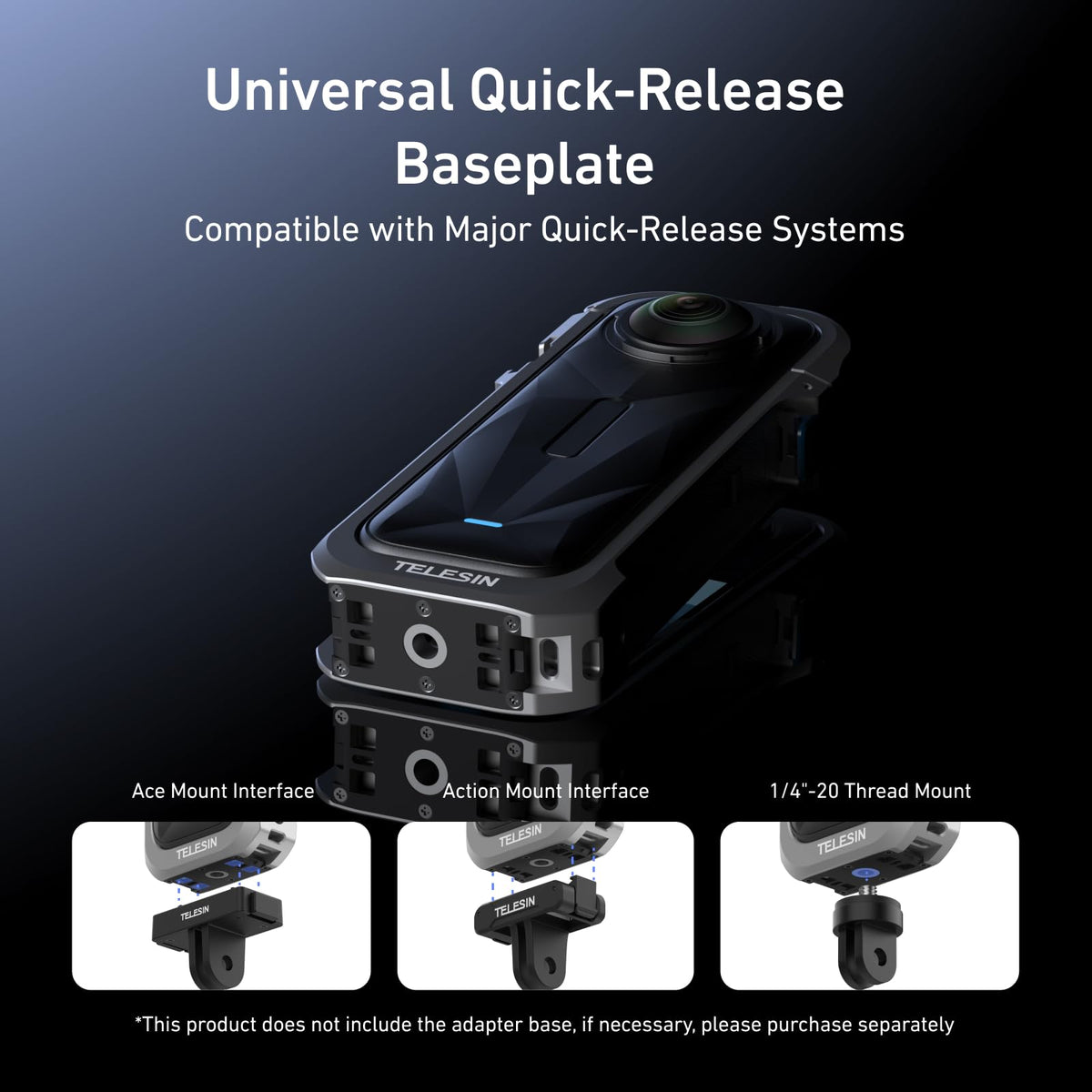Telesin Aluminum Metal Full Cage Frame Case for Insta360 X5