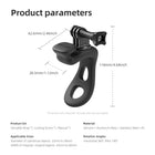 TELESIN Action Camera Elastic Silicone Strap Mount | Flexible Wrap Band Bike Motorcycle Handlebar Mount Accessories for GoPro Insta360 DJI Action Osmo Pocket - Black