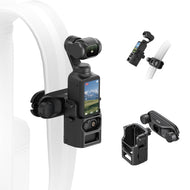 TELESIN Quick Release Backpack Strap Mount for DJI Osmo Pocket 3 | One-Handed Clip Holder with Dual Lock, Anti-Slip Silicone Pad, Fits Most Backpack Straps, Outdoor POV Accessory