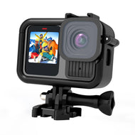 Telesin Upgraded Protective Housing Case for GoPro HERO13 HERO12 HERO11 HERO10 HERO9 Black | Plastic Frame Vlog Cage with 1/4" Thread & Cold Shoe Mount
