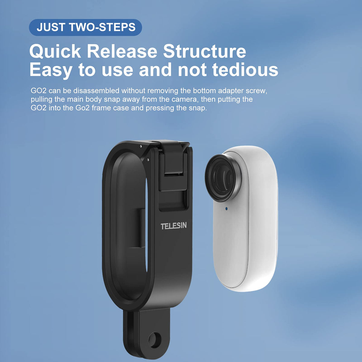 Telesin Frame Case Mount for Insta360 GO2