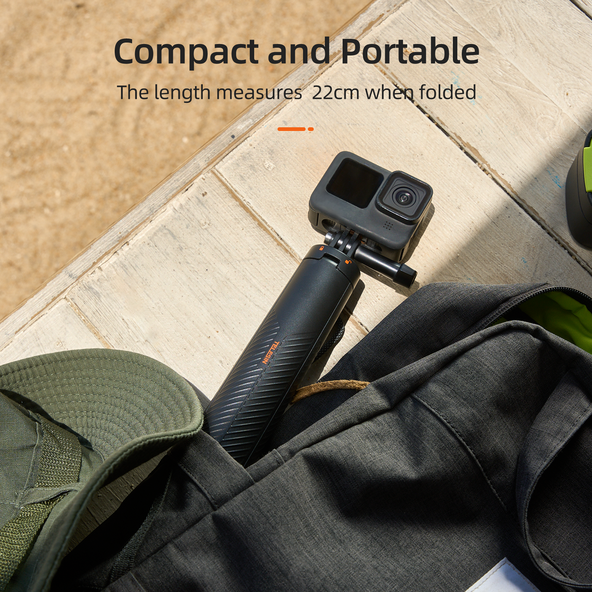 Telesin Floating Hand Grip Tripod Waterproof Extendable Selfie Stick