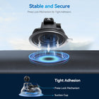 TELESIN Magnetic Suction Cup Mobile Phone Car Mount Compatible with MagSafe | 360° Adjustable Car Windshield Phone Holder Stand for iPhone Android