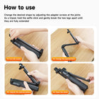 TELESIN 3-Way Foldable Tripod With 360 Degree Rotary Ball Head Mount Compatible with GoPro All Series, Insta360 One R RS, DJI Action 2 3, OSMO Action Camera