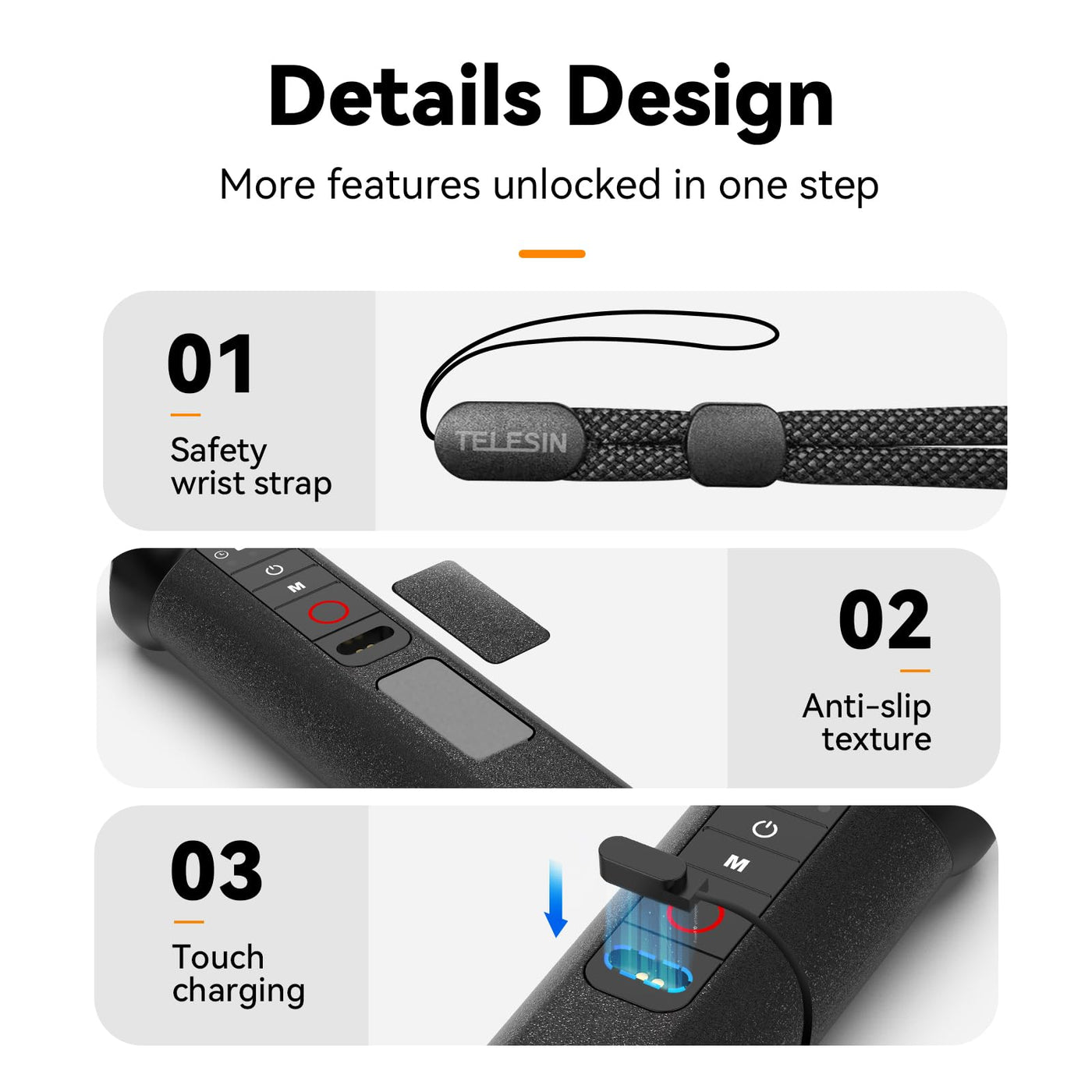 TELESIN Remote Control Floating Stick for GoPro HERO13/12/11/10/9/8 GoPro Max | Surfing Snorkeling Buoyancy Stick with Bluetooth
