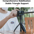 TELESIN 2.0 Quick Release Mini Desktop Tripod for GoPro Insta360 DJI Action Osmo Pocket | Compact Size Extendable Portable Camera Selfie Stick with Action Camera Quick Release Adapter